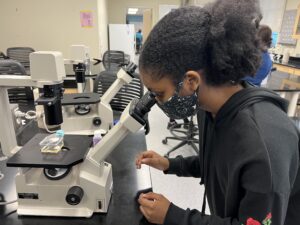 Students working in tech lab